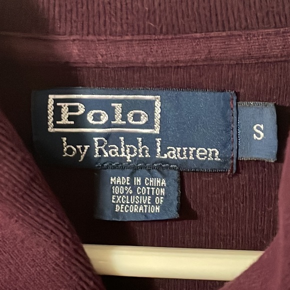 Polo By Ralph Lauren Mens Maroon Shawl Collar Pullover - Picture 3 of 7